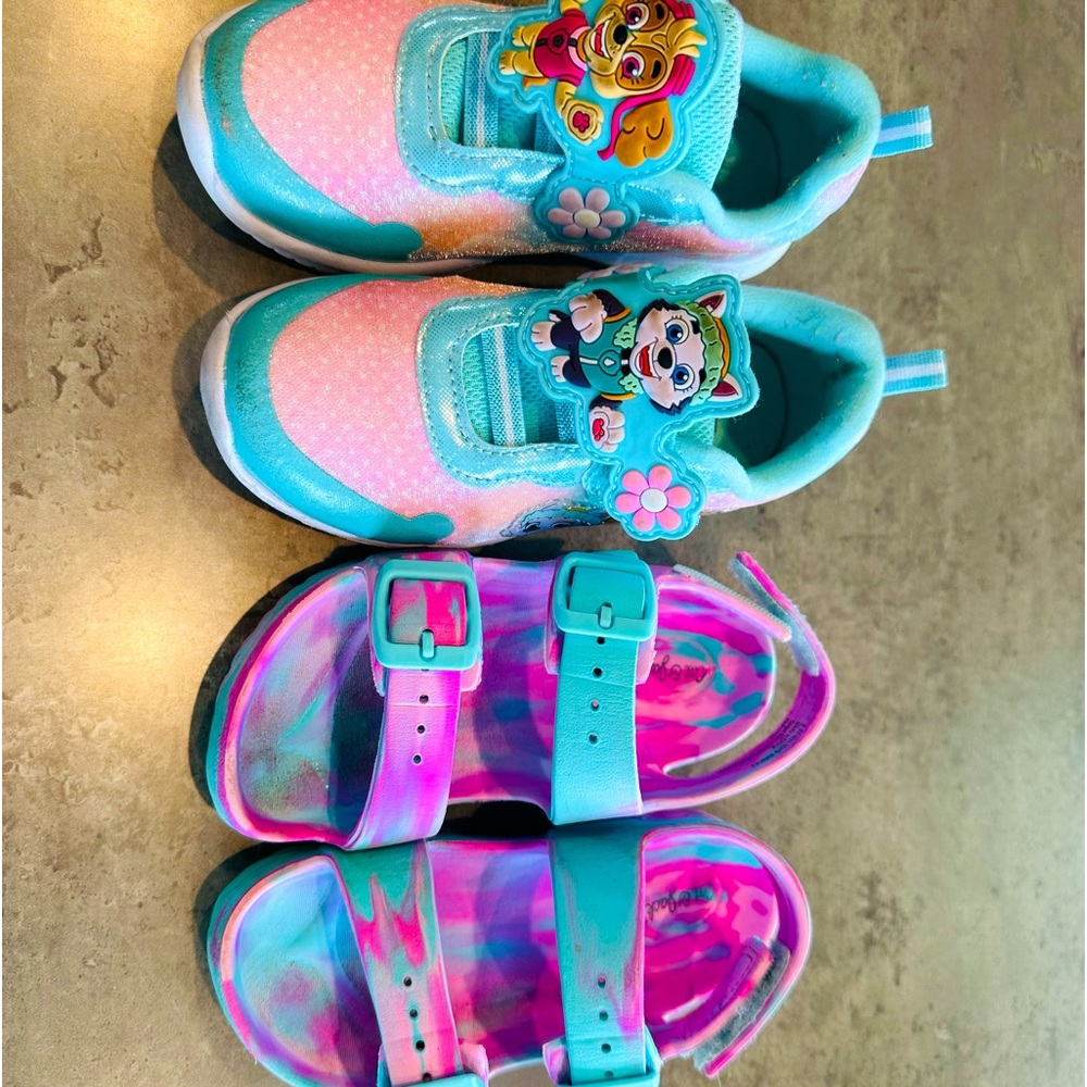Two Pairs Little Girl Shoes